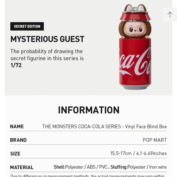Pop Mart THE MONSTERS COCA-COLA MYSTERIOUS GUEST SECRET LABUBU - Picture 13 of 15
